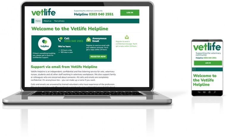 Vetlife on laptop and mobile